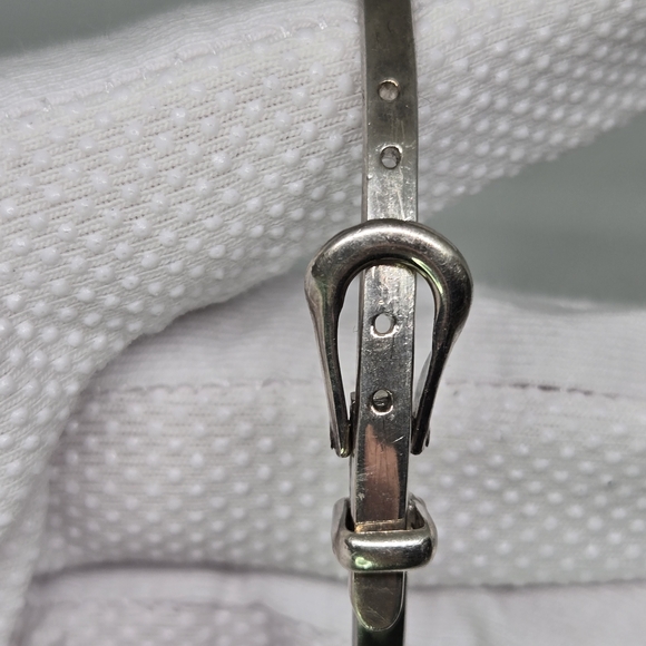 Taxco 925 Sterling Silver Belt Buckle Bracelet C 33 Hallmark Vintage Adjustable - Picture 10 of 12